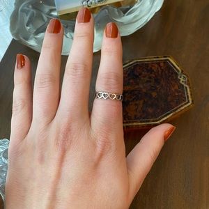 James Avery Silver Tiny Hearts Ring